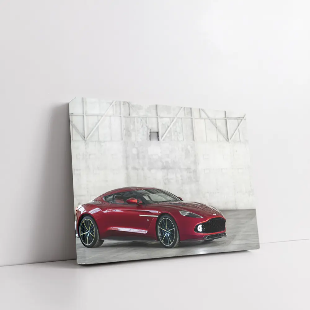 Aston Martin Vanquish Zagato Red Industrial Background – Wall Art