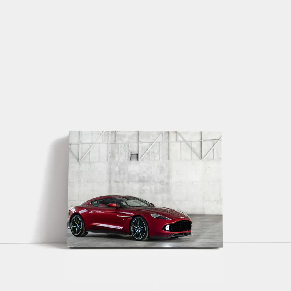 Aston Martin Vanquish Zagato Red Industrial Background – Wall Art