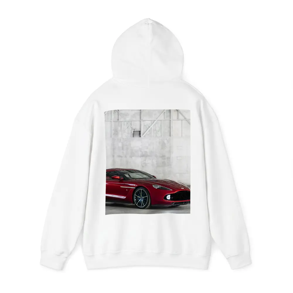 Aston Martin Vanquish Zagato Red Industrial Background – Hoodies