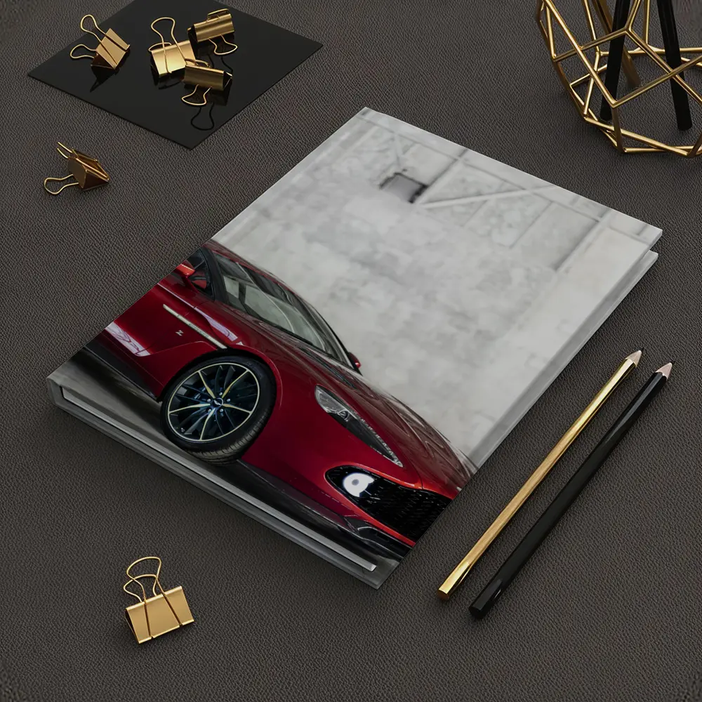 Aston Martin Vanquish Zagato Red Industrial Background – Notebooks