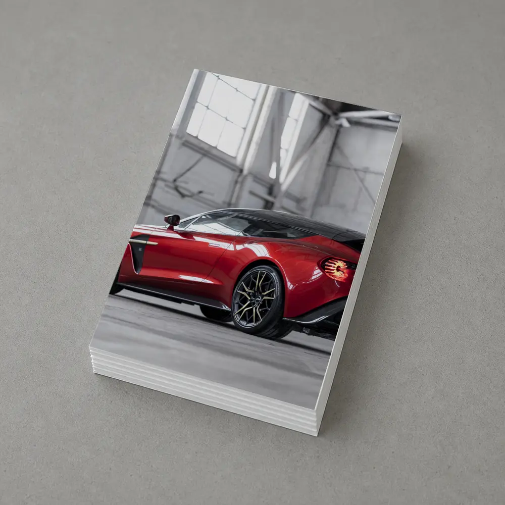 Aston Martin Vanquish Zagato Red Garage Shot – Postcards