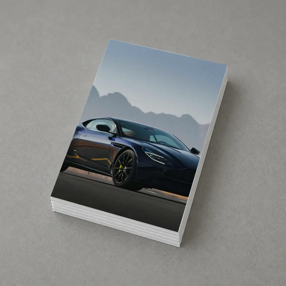 Aston Martin DB11 Dark Blue Desert Mountains – Postcards