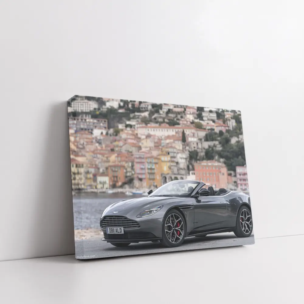 Aston Martin DB11 Volante Coastal Town Background – Wall Art
