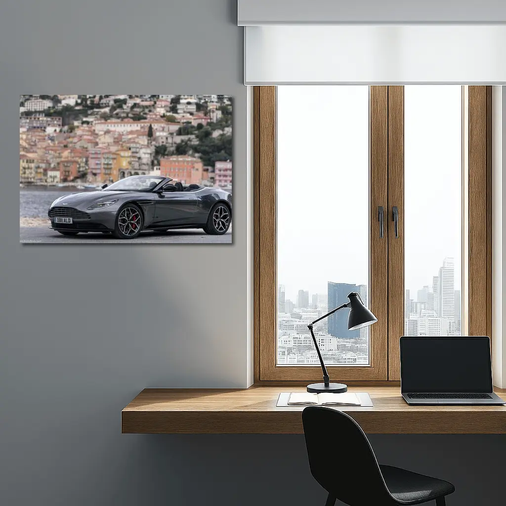 Aston Martin DB11 Volante Coastal Town Background – Wall Art