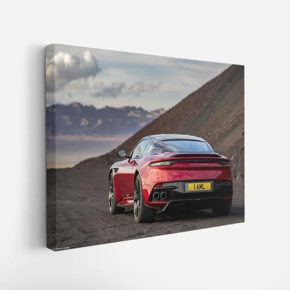 Aston Martin DBS Superleggera Red Desert Mountains – Wall Art