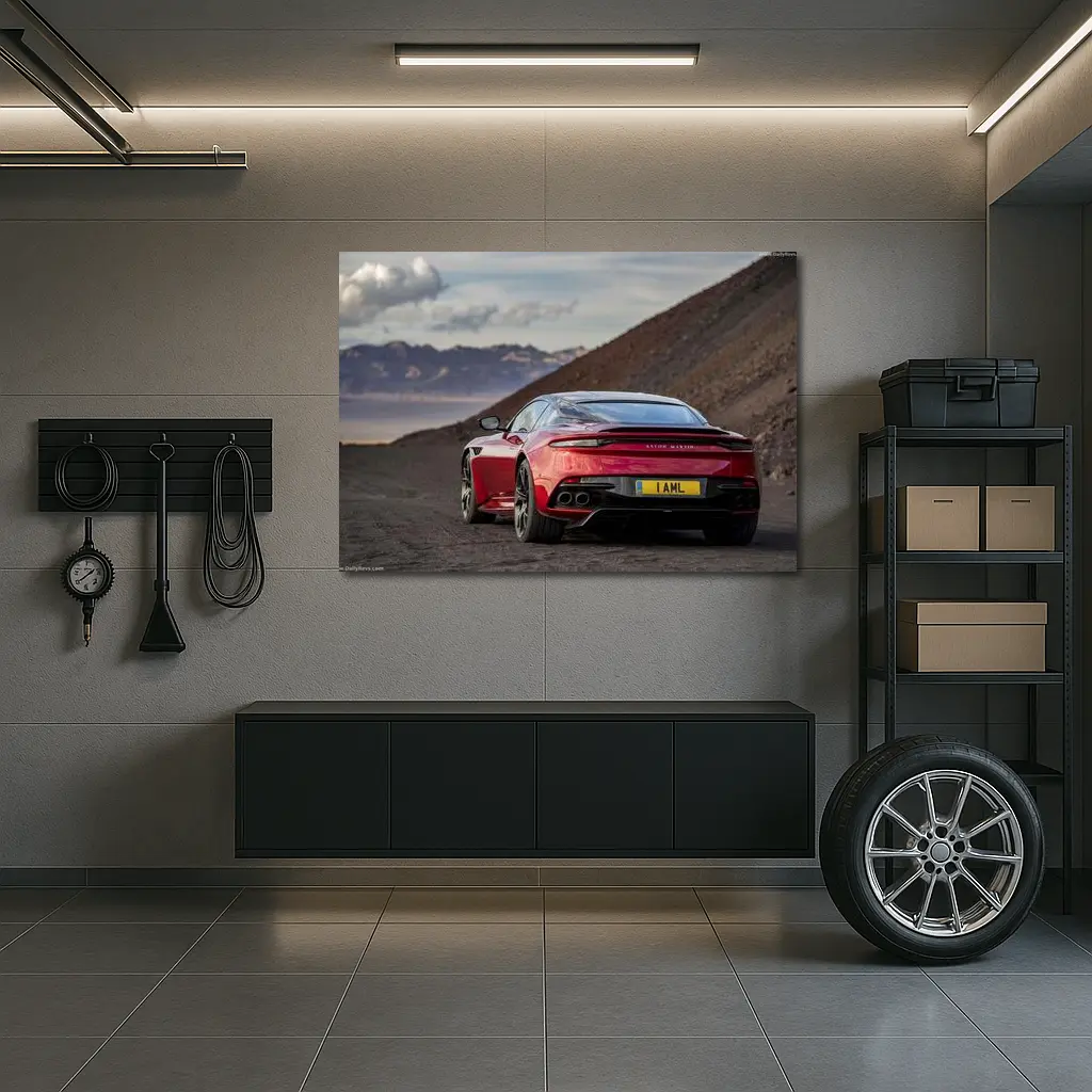 Aston Martin DBS Superleggera Red Desert Mountains – Wall Art