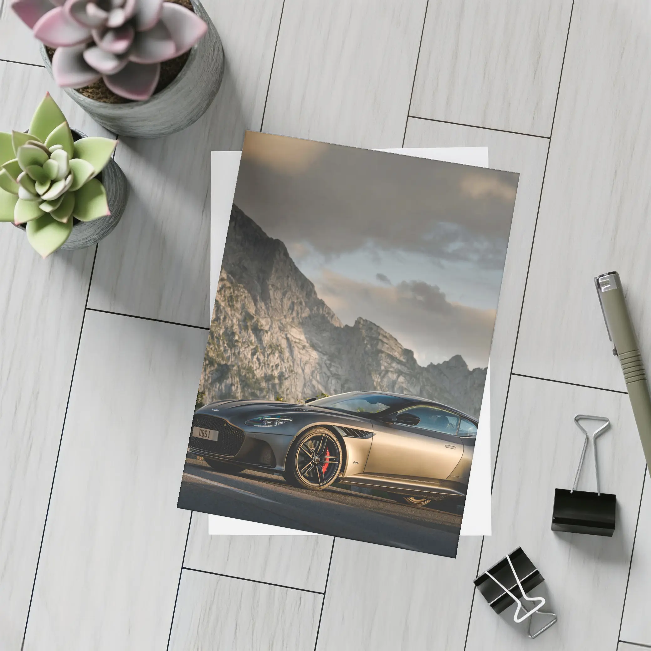 Aston Martin DBS Superleggera Mountain Road Dusk – Postcards