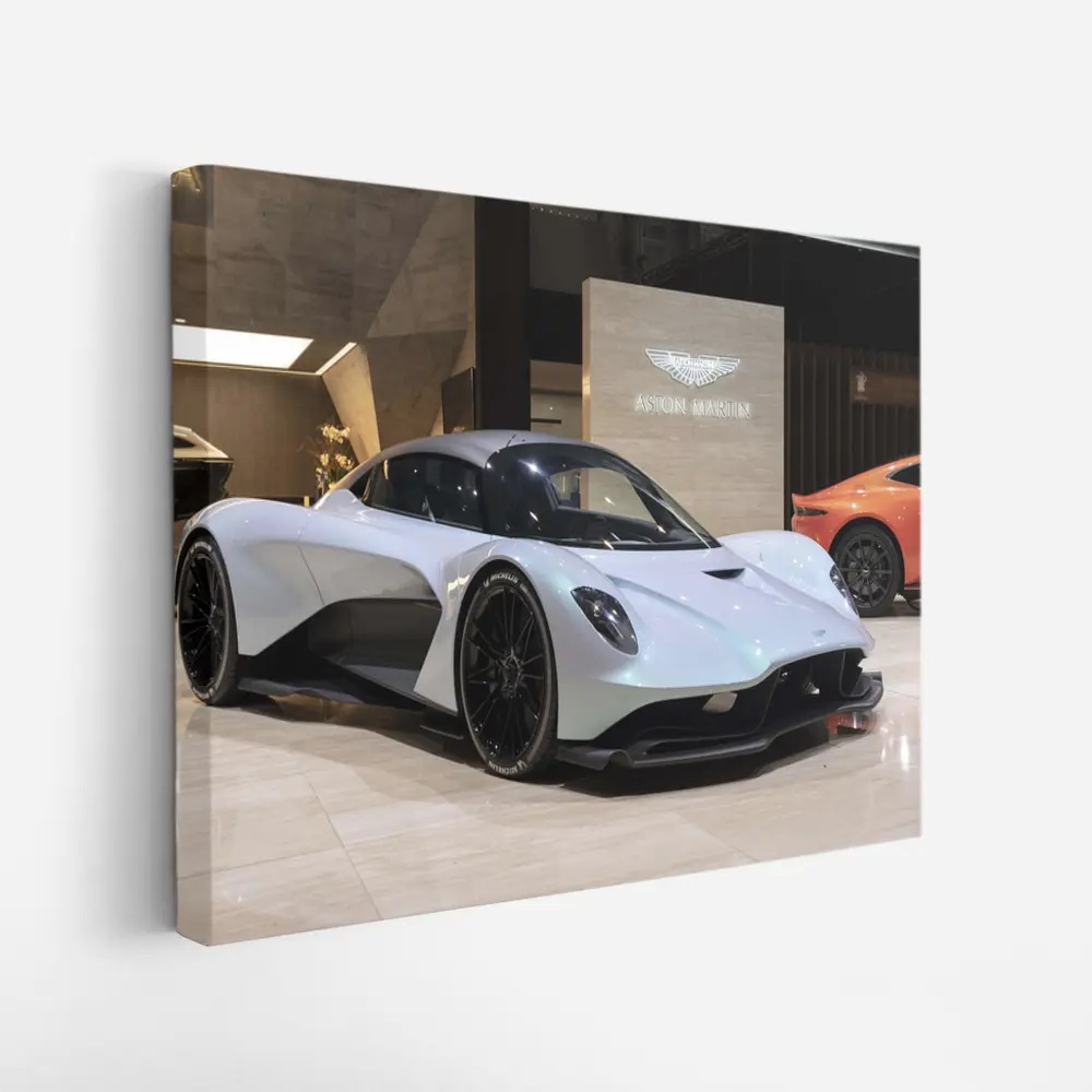 Aston Martin Valhalla Silver Showroom Display – Wall Art