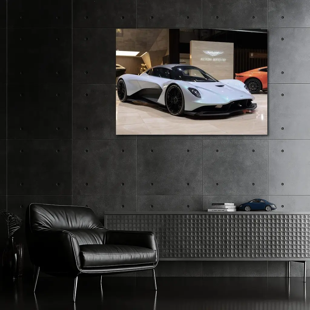 Aston Martin Valhalla Silver Showroom Display – Wall Art
