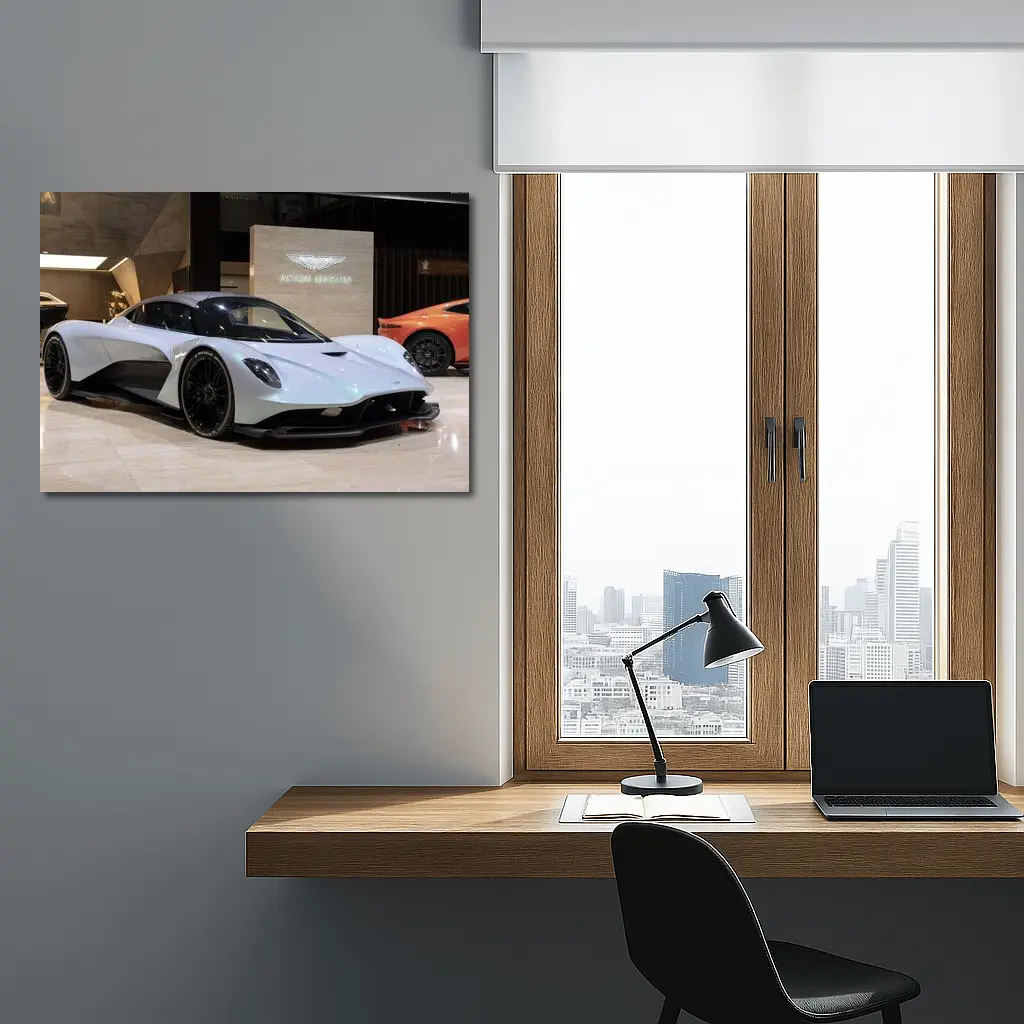 Aston Martin Valhalla Silver Showroom Display – Wall Art