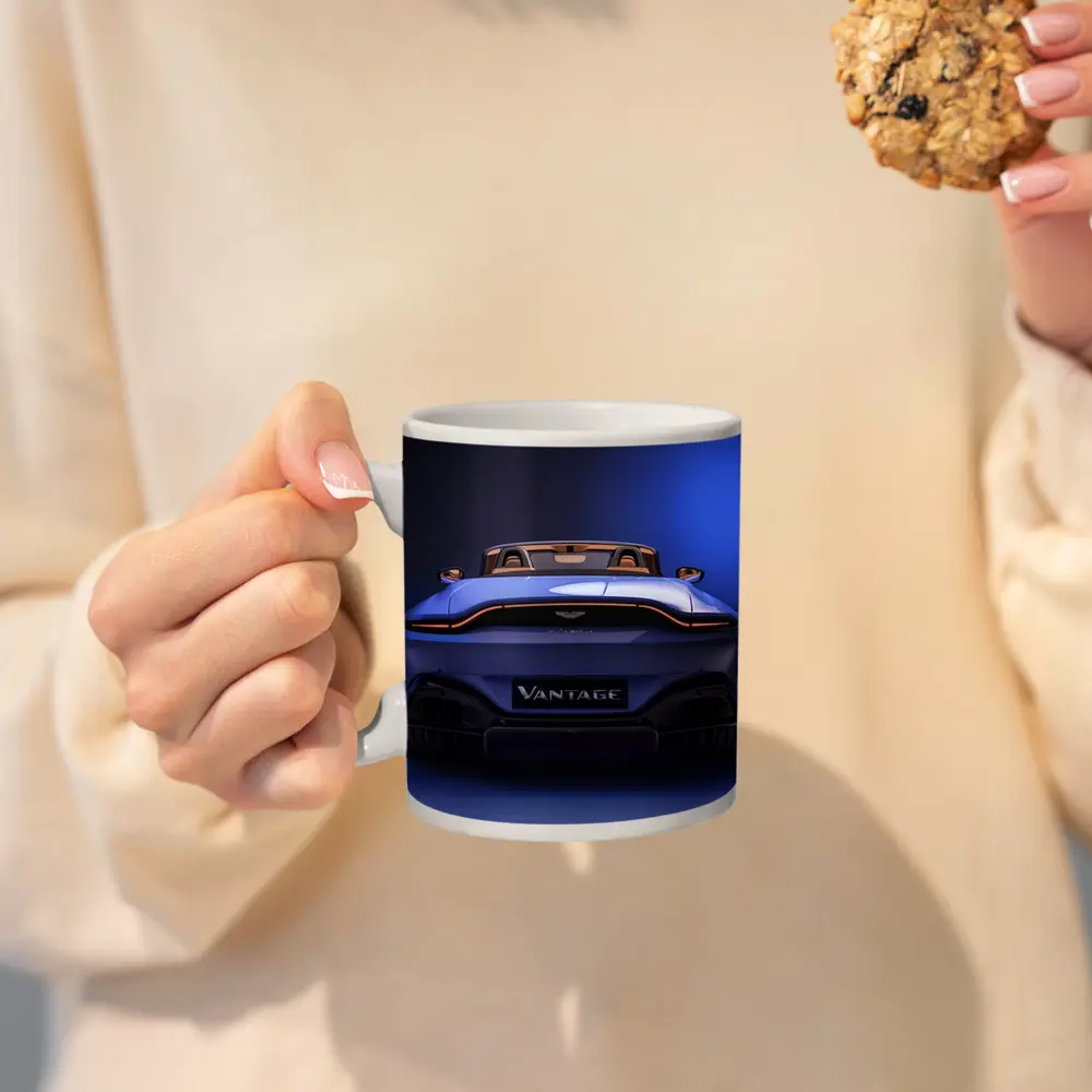 Aston Martin Vantage Roadster Rear Studio Blue – Mugs