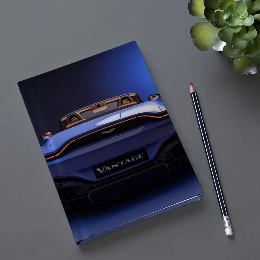 Aston Martin Vantage Roadster Rear Studio Blue – Notebooks
