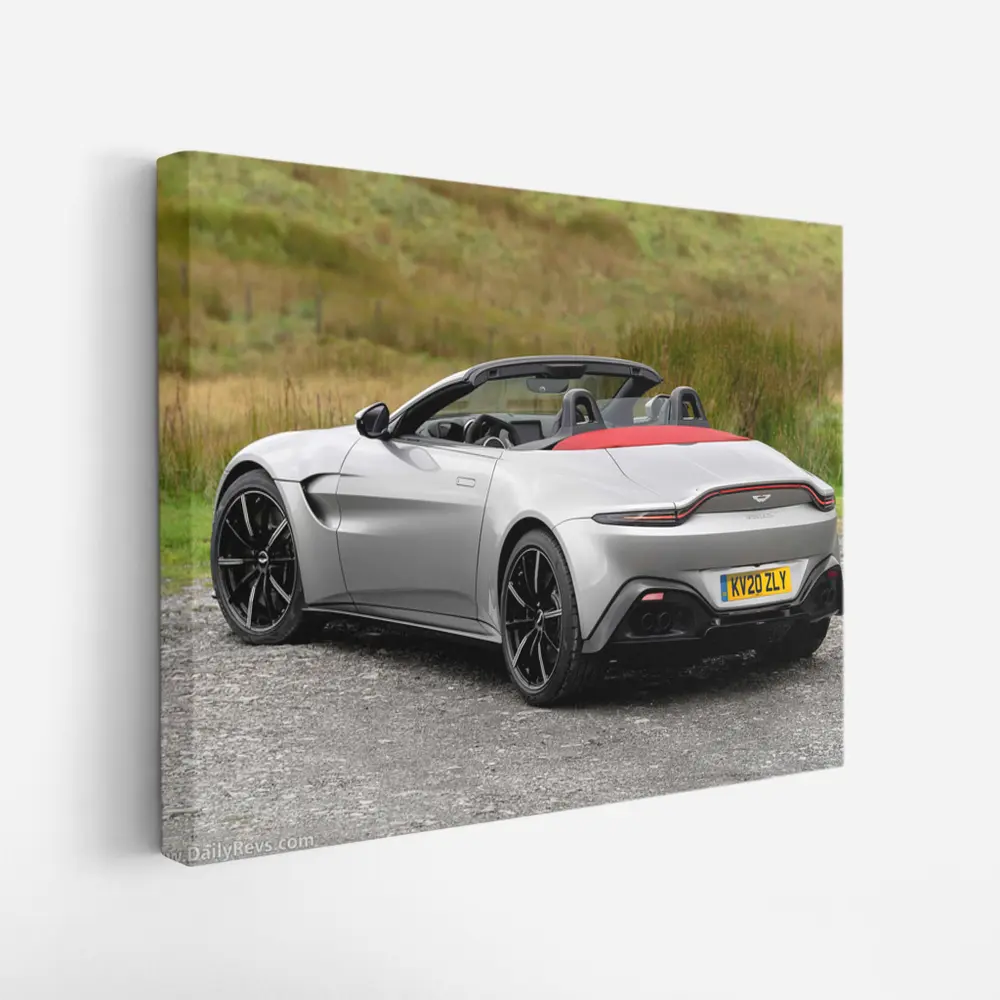 Aston Martin Vantage Roadster Silver Open Top – Wall Art