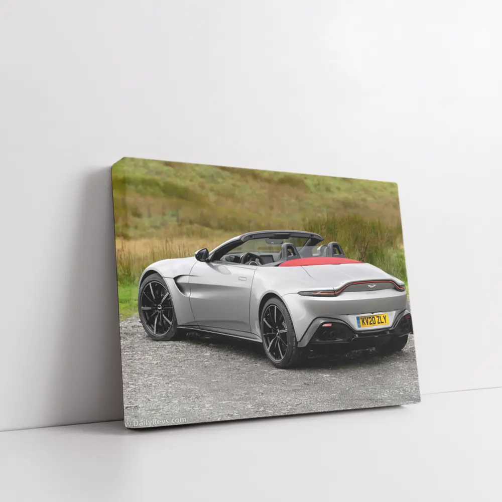 Aston Martin Vantage Roadster Silver Open Top – Wall Art