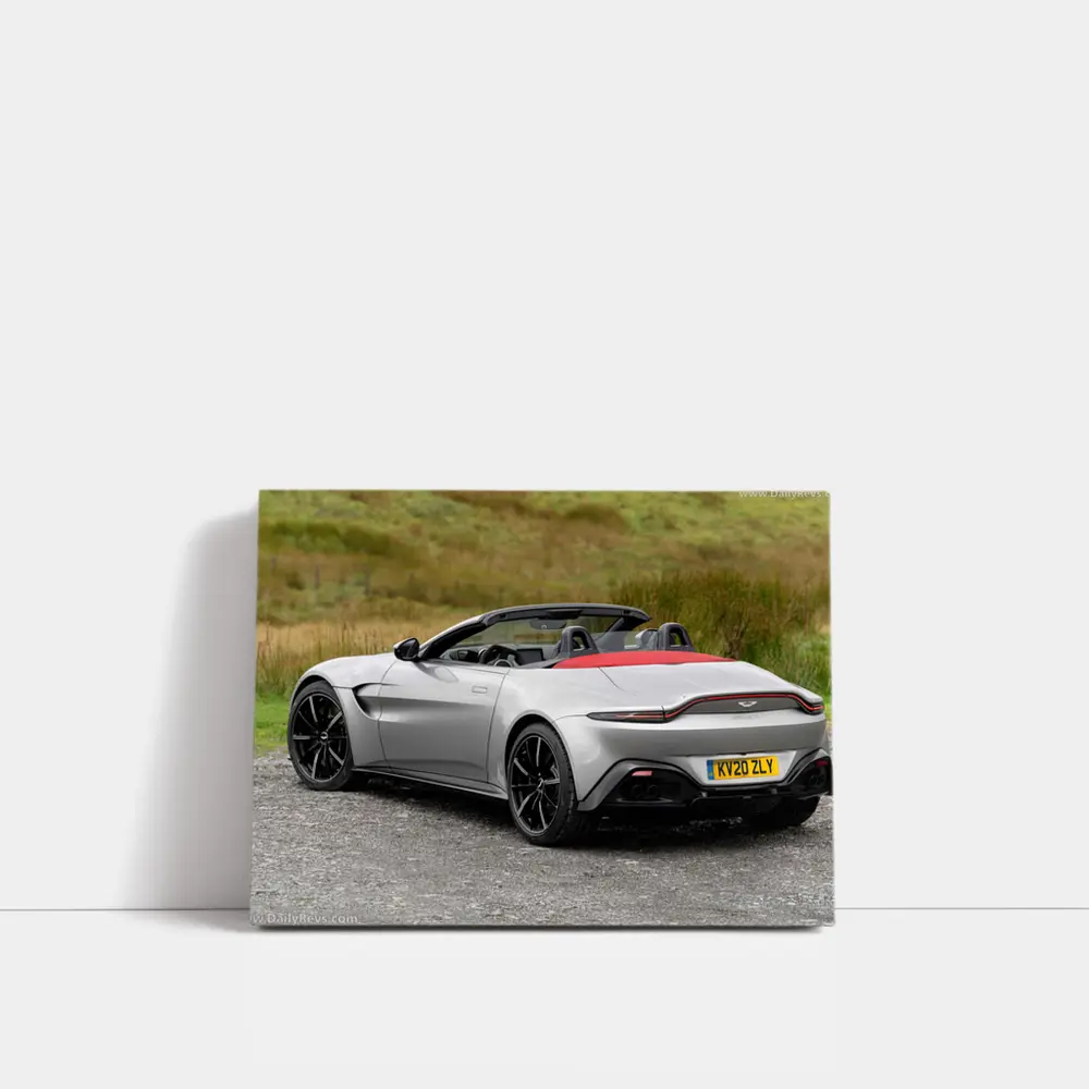 Aston Martin Vantage Roadster Silver Open Top – Wall Art