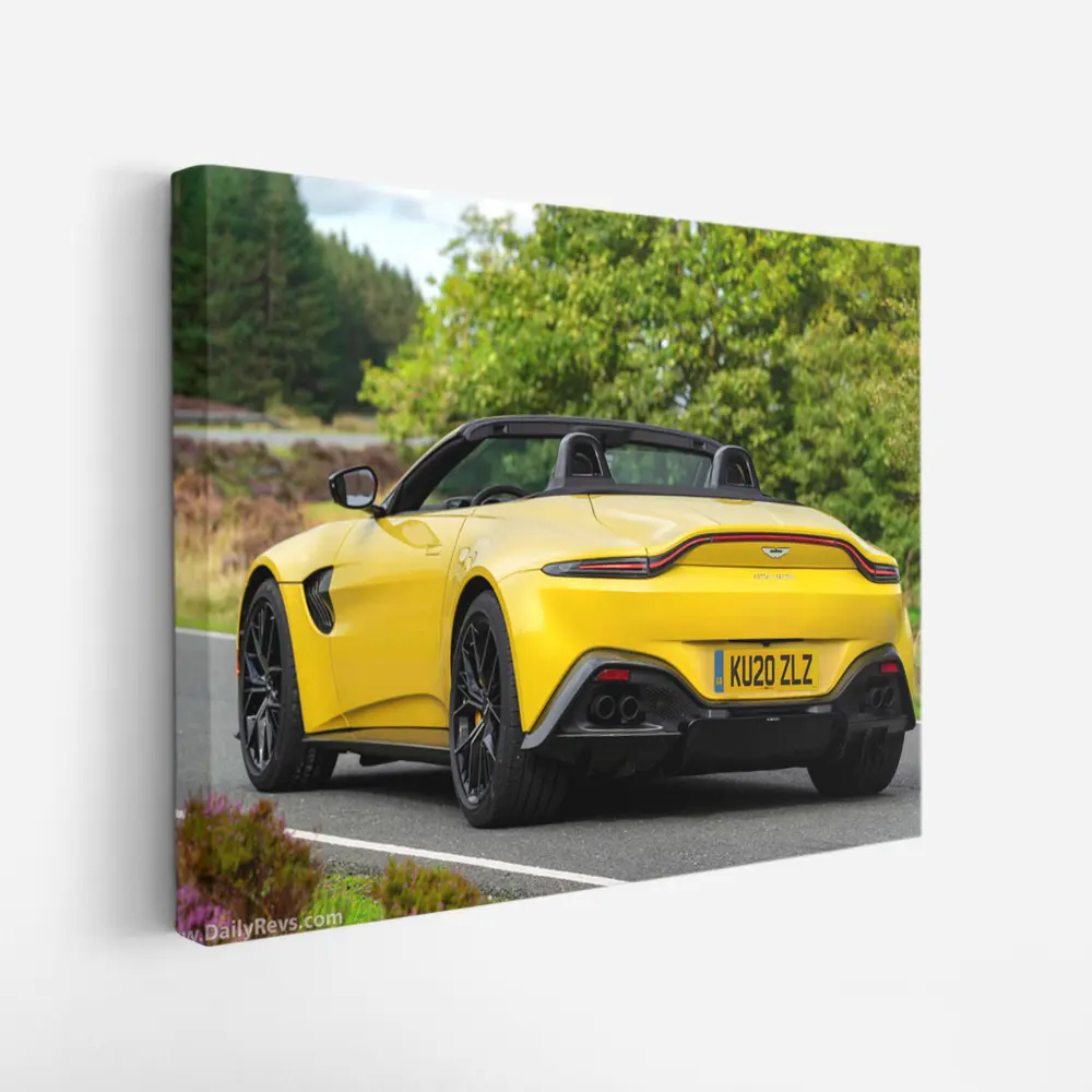 Aston Martin Vantage Roadster Yellow Country Road – Wall Art