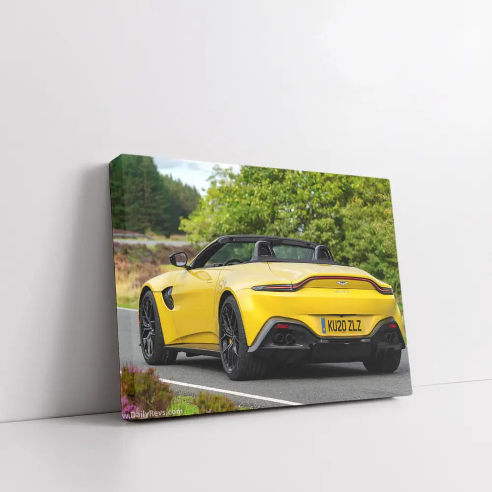 Aston Martin Vantage Roadster Yellow Country Road – Wall Art