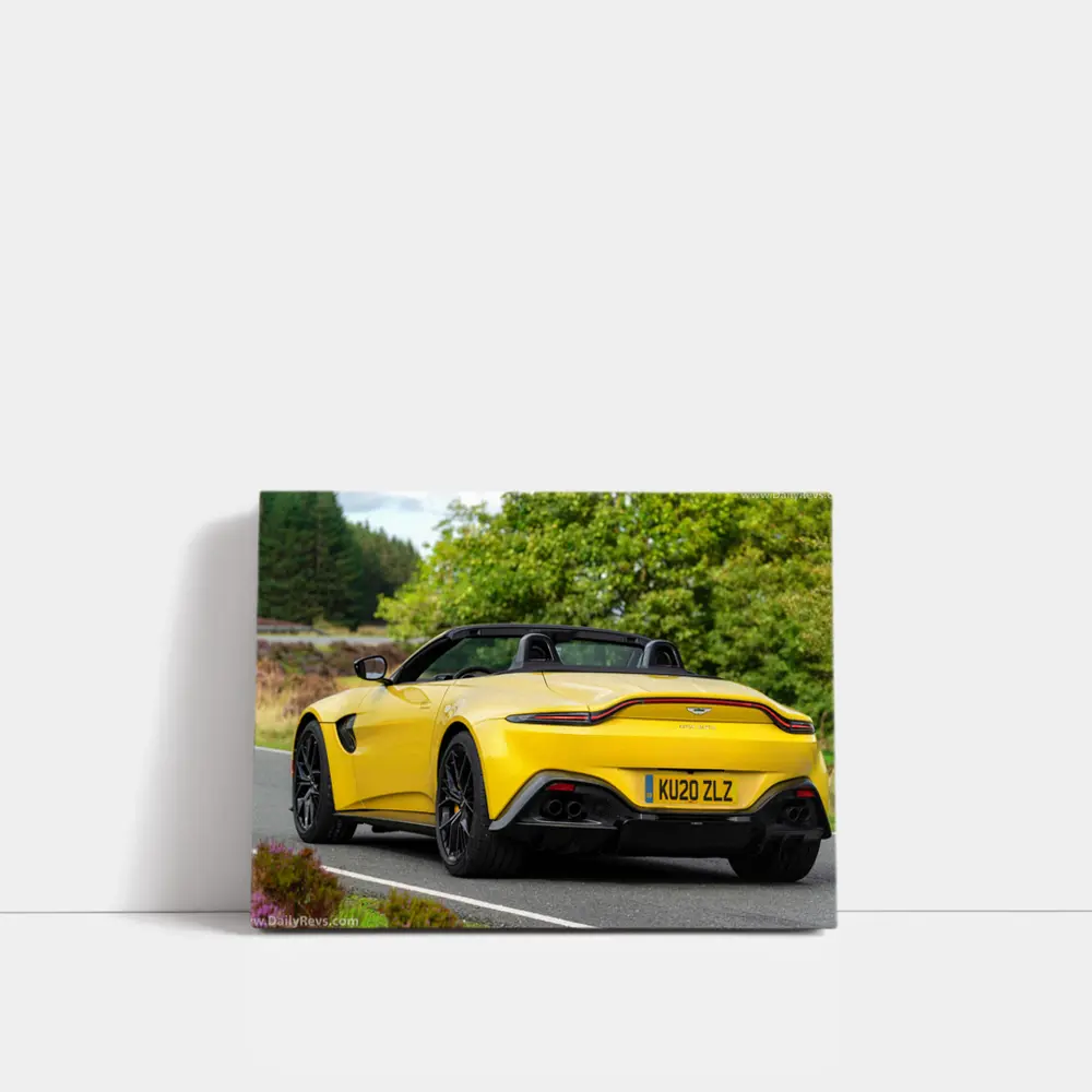 Aston Martin Vantage Roadster Yellow Country Road – Wall Art