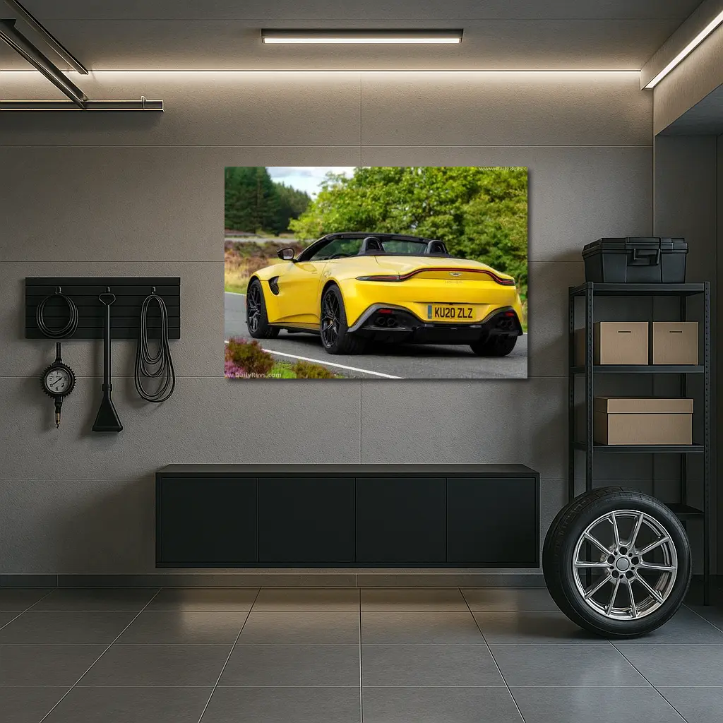 Aston Martin Vantage Roadster Yellow Country Road – Wall Art