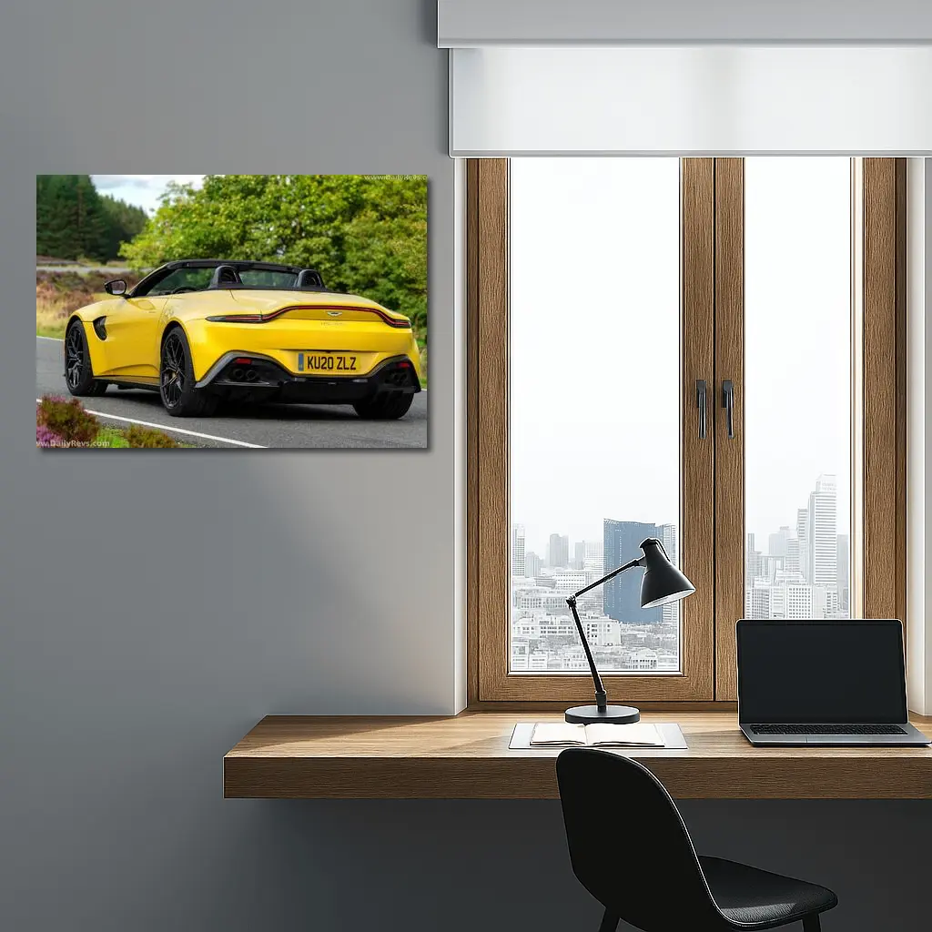 Aston Martin Vantage Roadster Yellow Country Road – Wall Art
