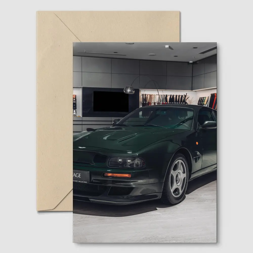 Aston Martin Vantage Green Showroom Display – Postcards