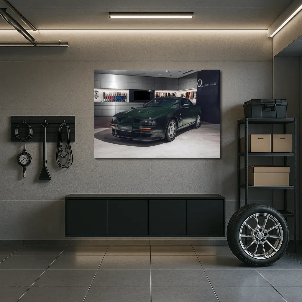 Aston Martin Vantage Green Showroom Display – Wall Art