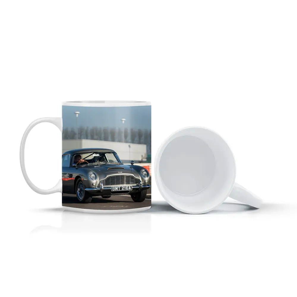 Aston Martin DB5 Classic Car on Track – Mugs
