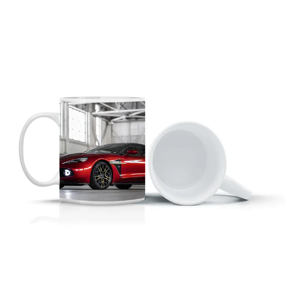 Aston Martin Vanquish Red Indoor Garage Setting – Mugs