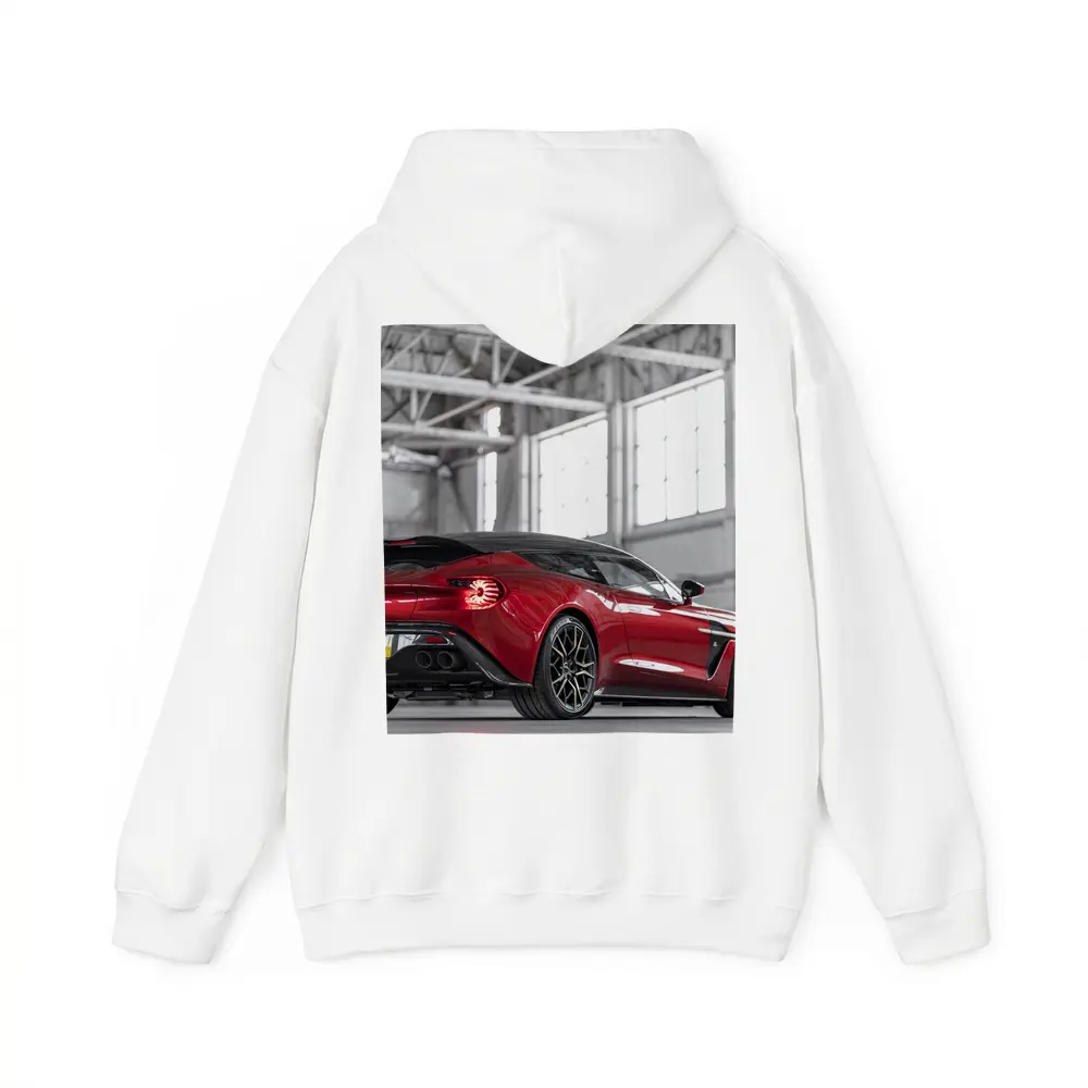 Aston Martin Vanquish Zagato Red Indoor Hangar – Hoodies