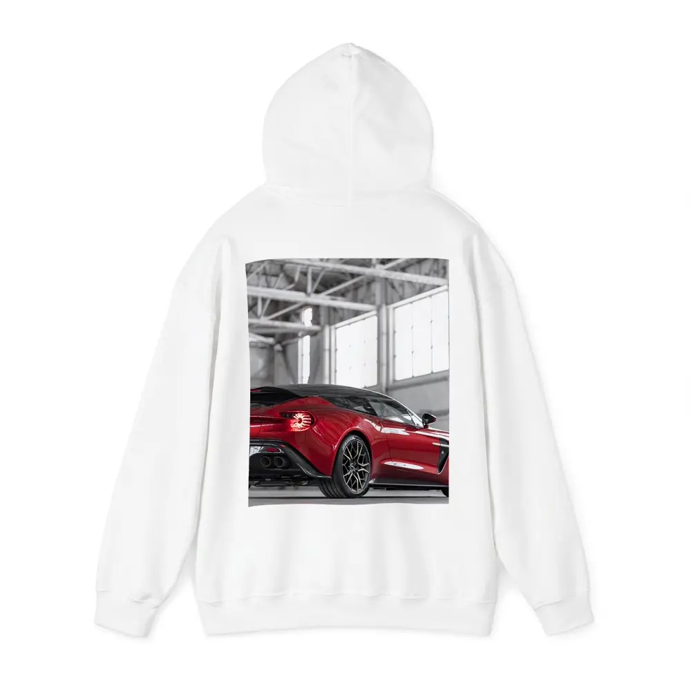 Aston Martin Vanquish Zagato Red Indoor Hangar – Hoodies
