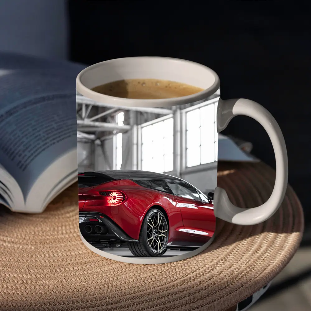 Aston Martin Vanquish Zagato Red Indoor Hangar – Mugs