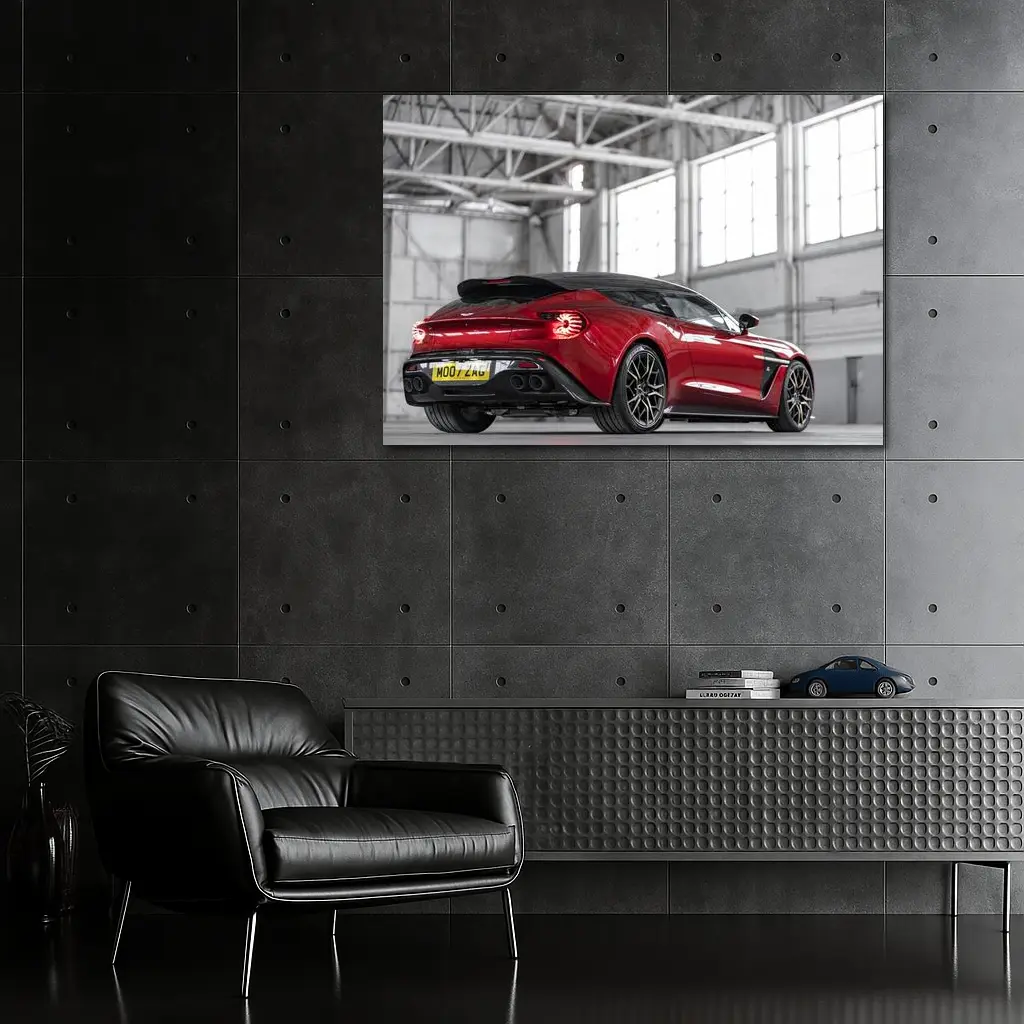 Aston Martin Vanquish Zagato Red Indoor Hangar – Wall Art