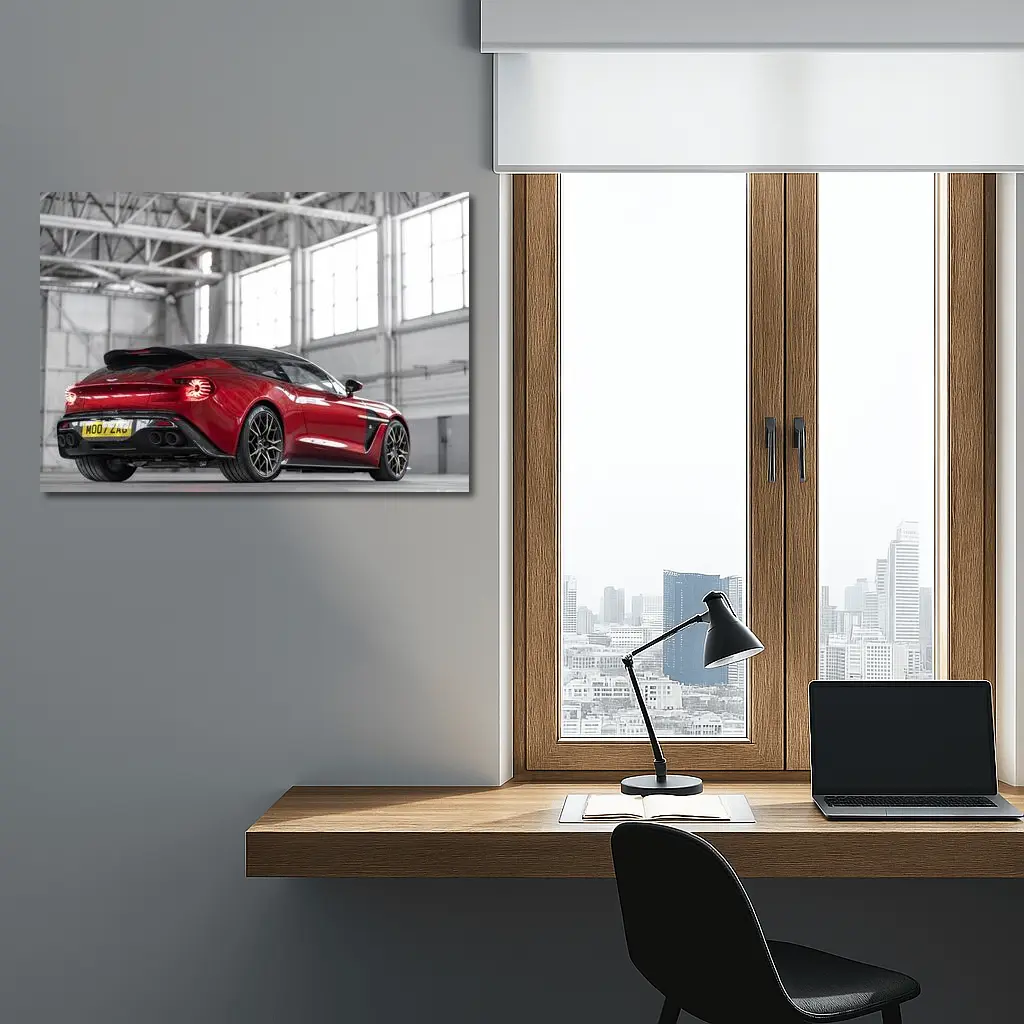 Aston Martin Vanquish Zagato Red Indoor Hangar – Wall Art