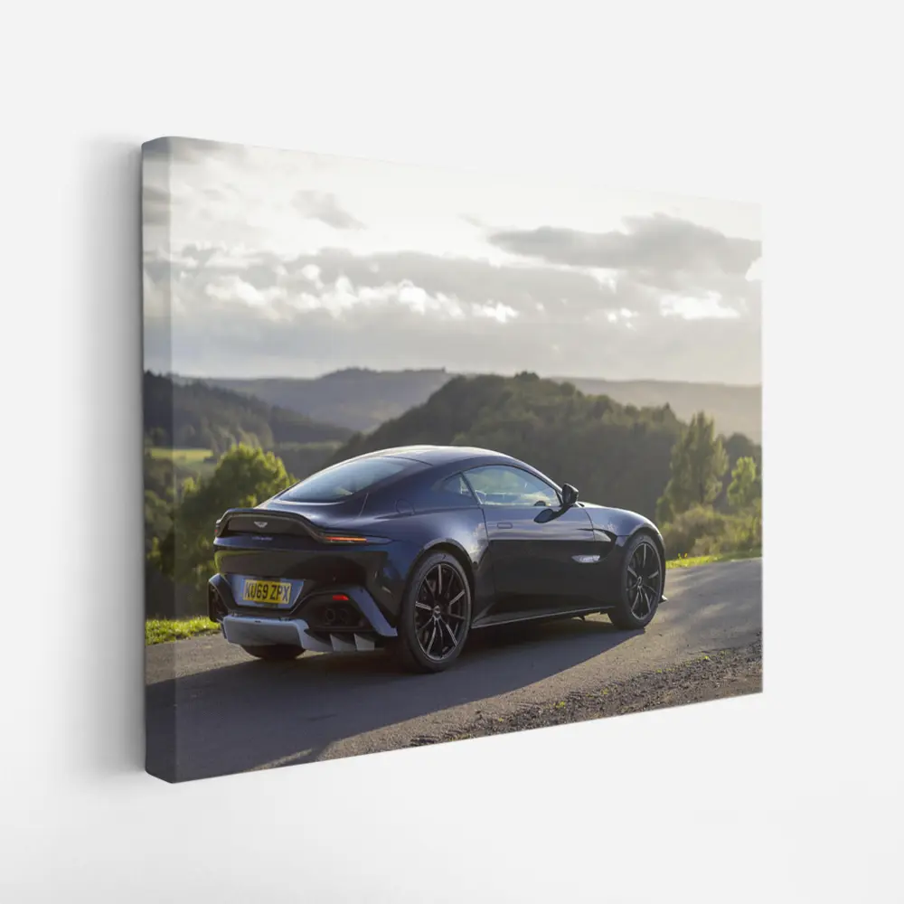 Aston Martin Vantage Dark Countryside Rolling Hills – Wall Art