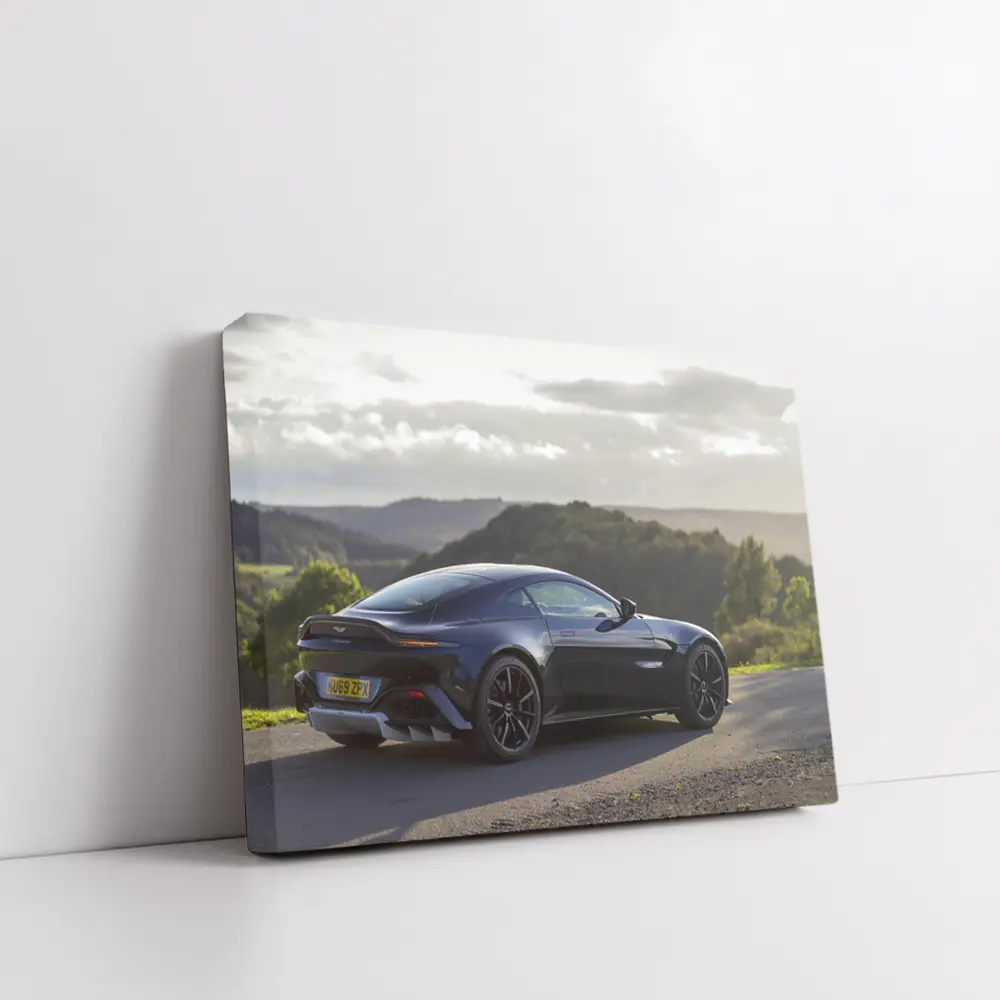 Aston Martin Vantage Dark Countryside Rolling Hills – Wall Art