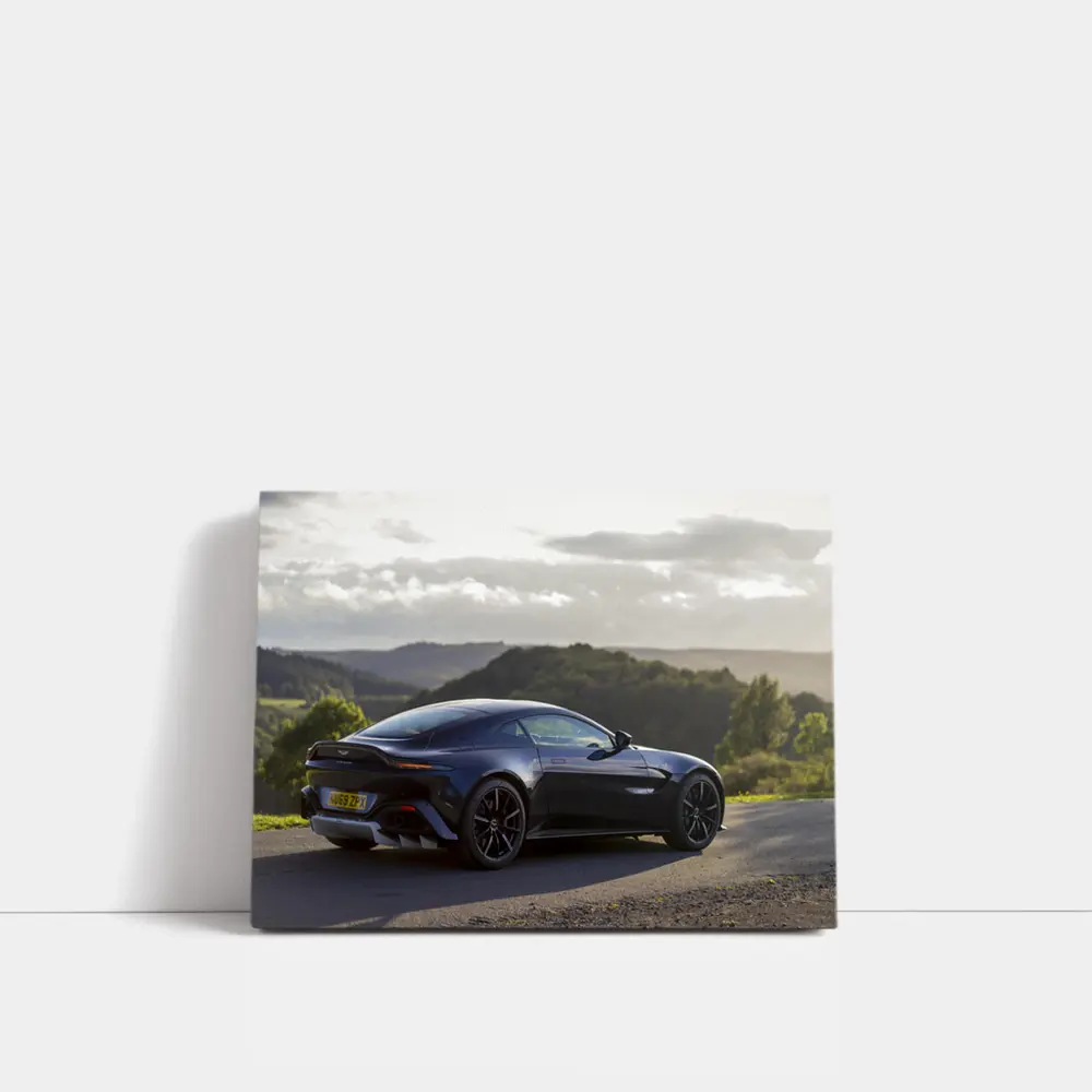 Aston Martin Vantage Dark Countryside Rolling Hills – Wall Art