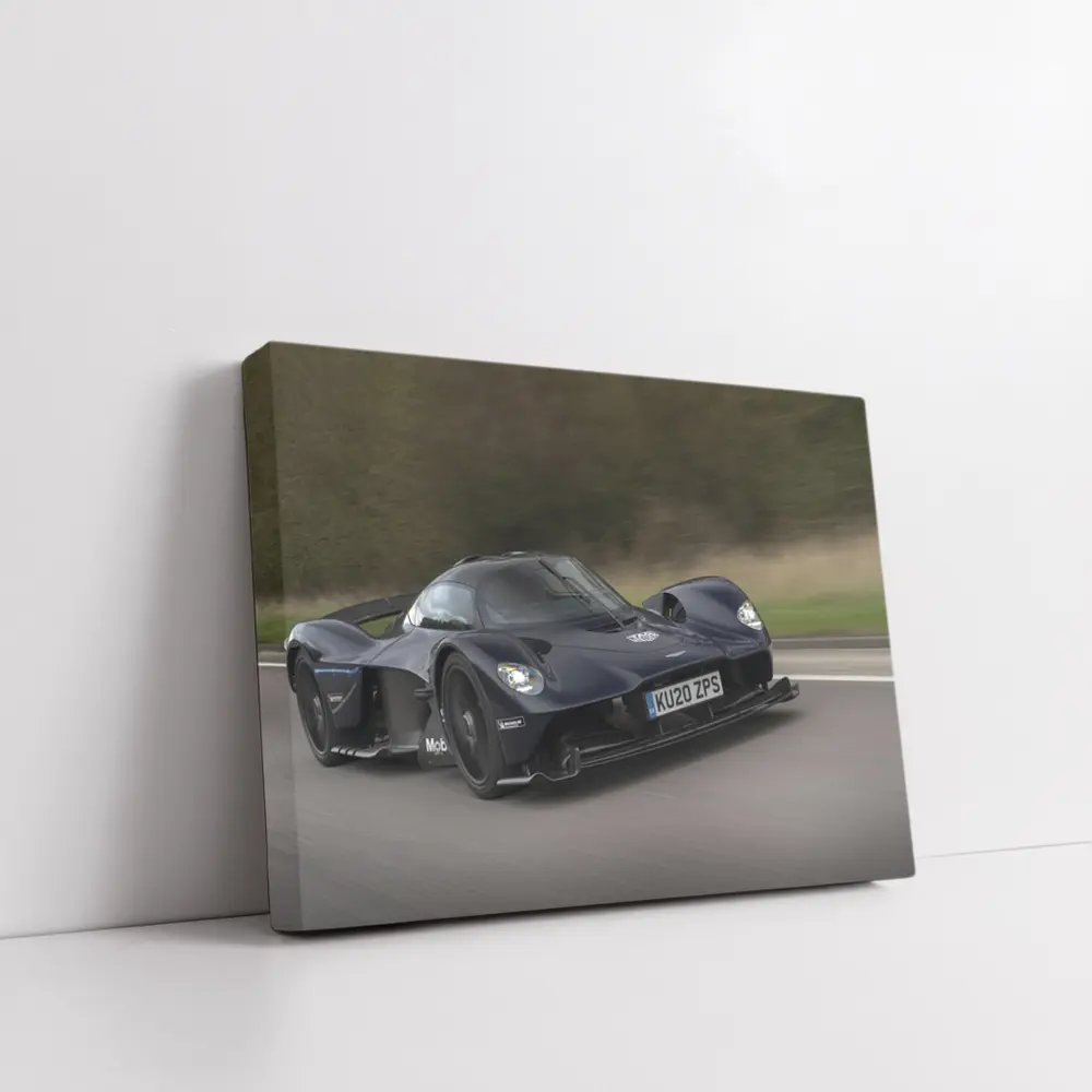 Aston Martin Valkyrie Dark Blue Road Speed – Wall Art