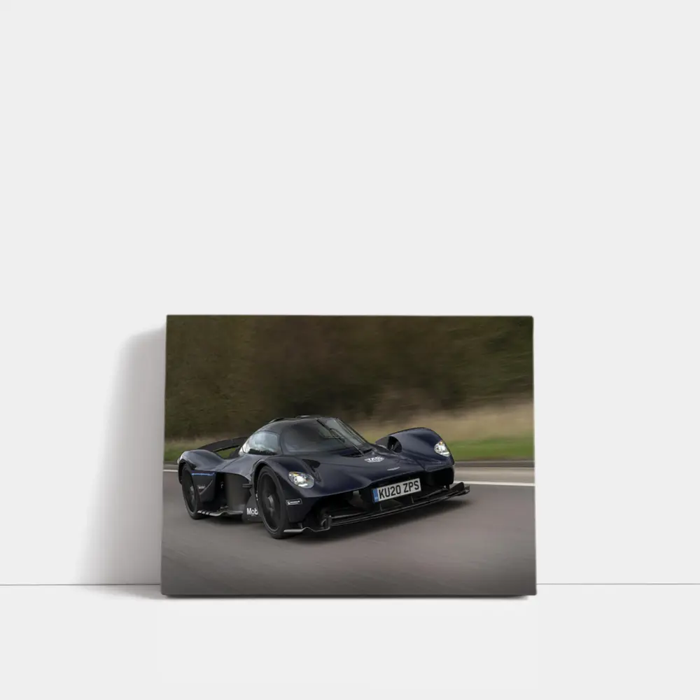 Aston Martin Valkyrie Dark Blue Road Speed – Wall Art