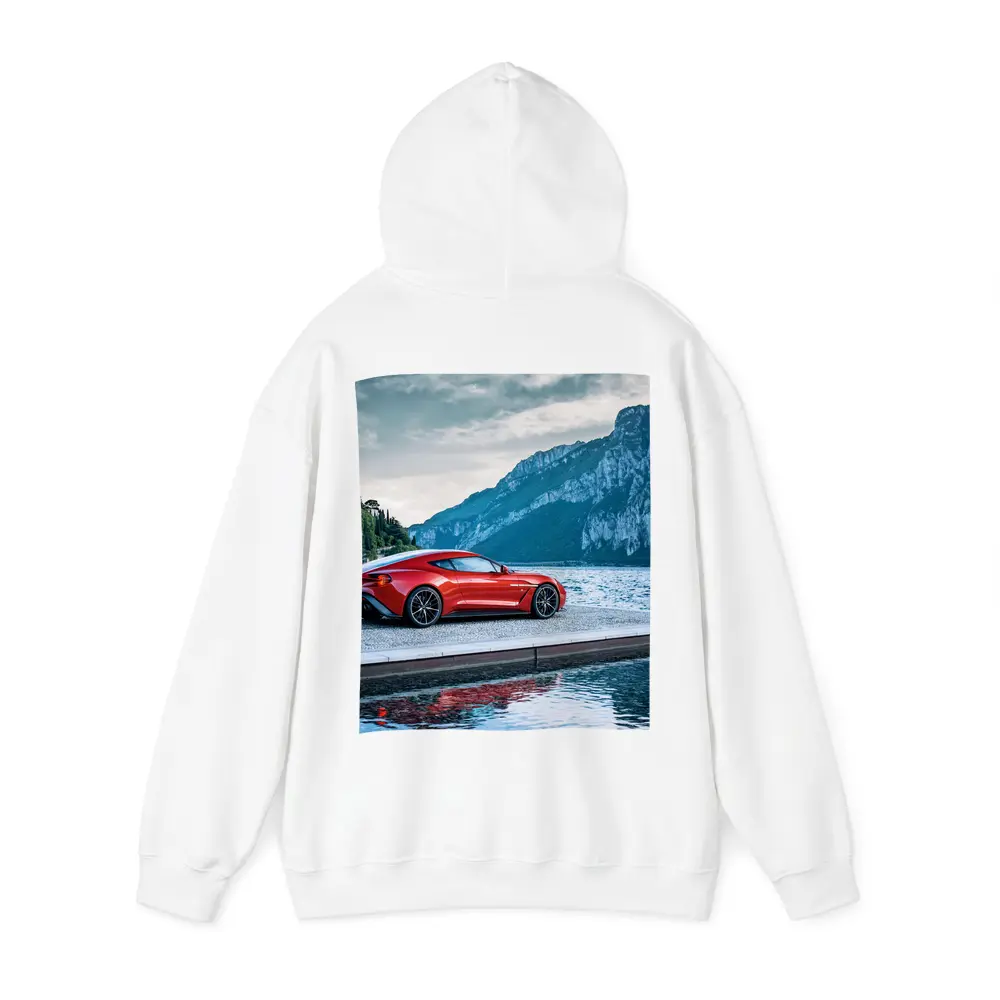 Aston Martin Vanquish Zagato Red Lakeside Mountains – Hoodies