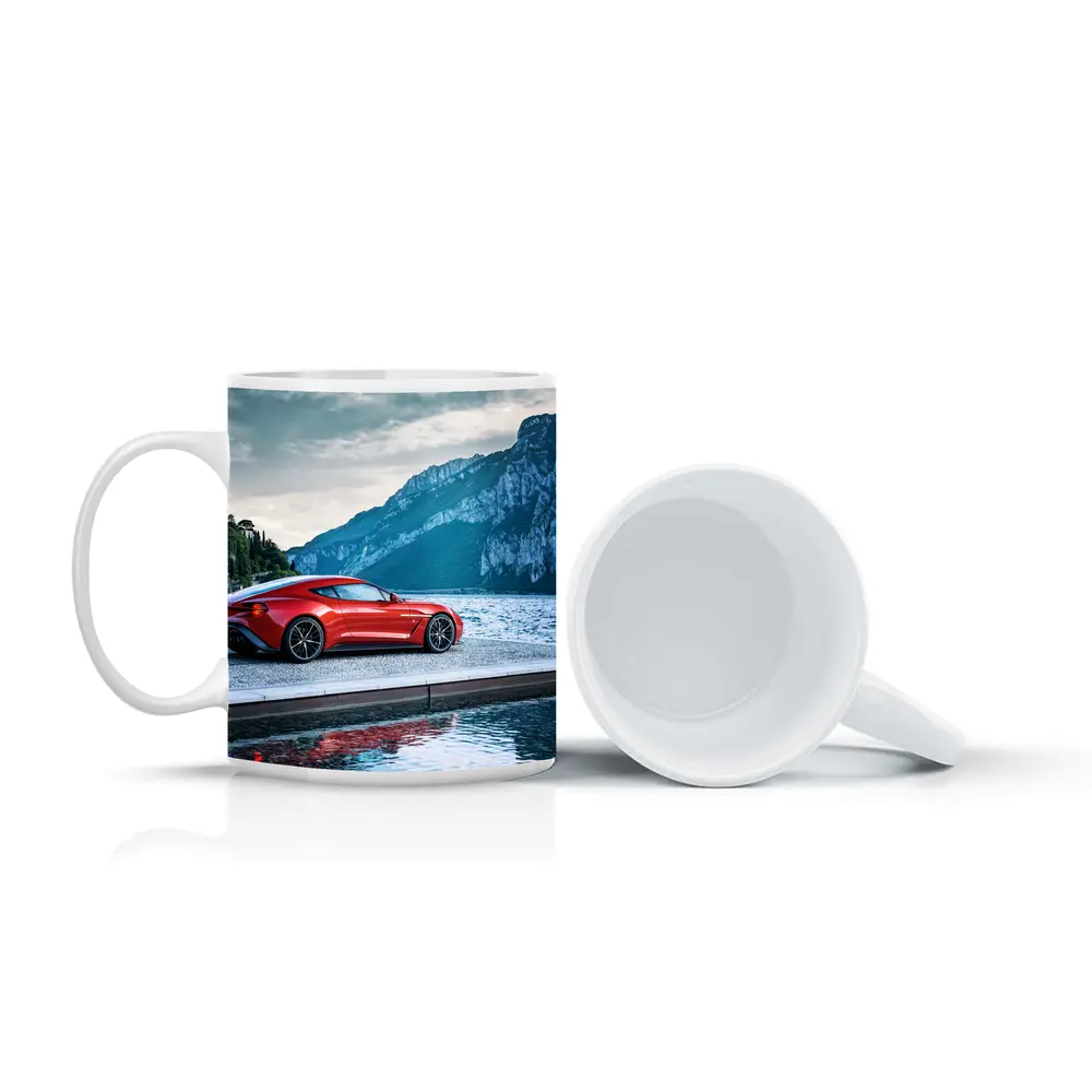 Aston Martin Vanquish Zagato Red Lakeside Mountains – Mugs