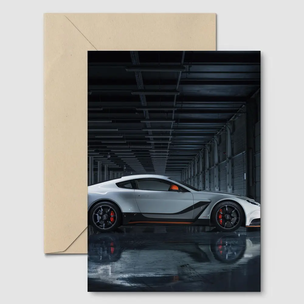 Aston Martin Vantage GT3 Dark Garage Side – Postcards