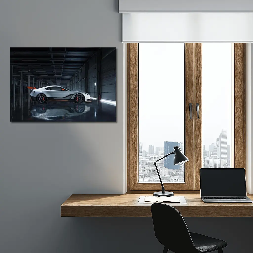 Aston Martin Vantage GT3 Dark Garage Side – Wall Art