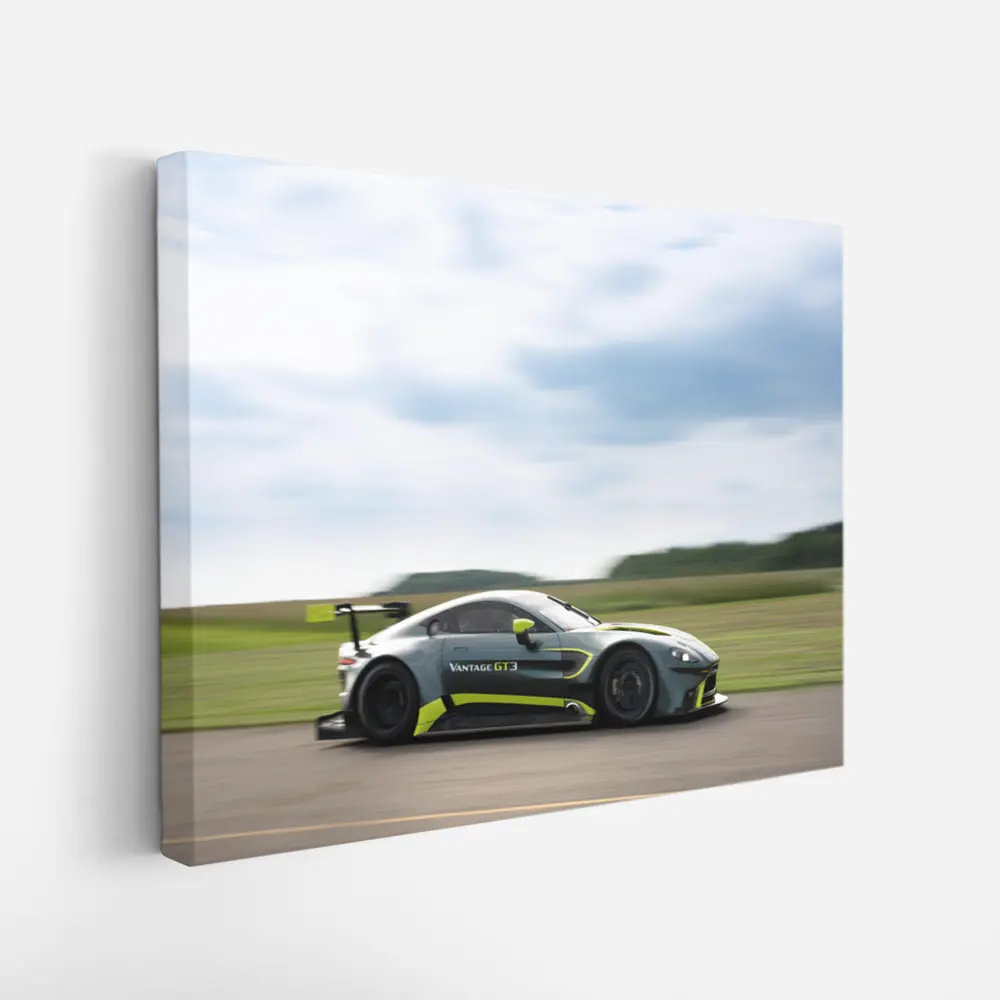 Aston Martin Vantage GT3 Racing On Track – Wall Art