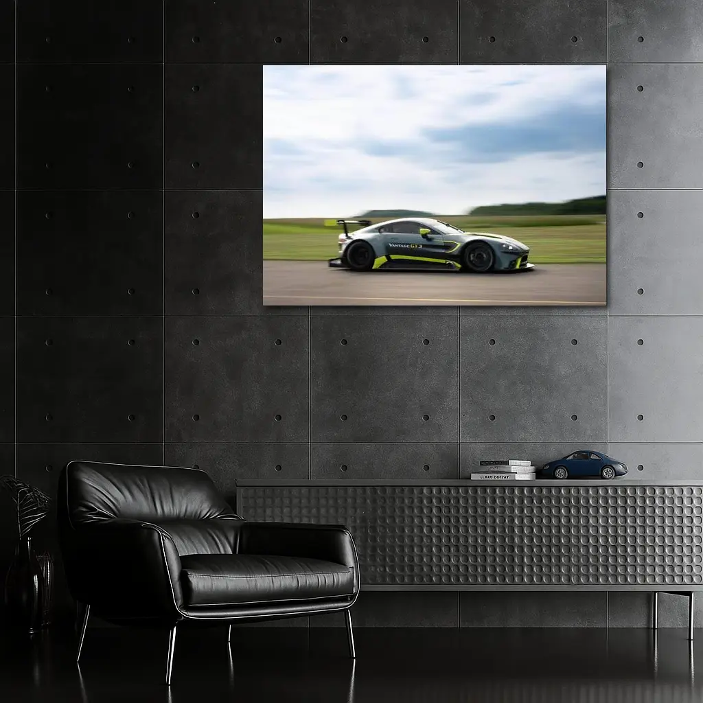 Aston Martin Vantage GT3 Racing On Track – Wall Art