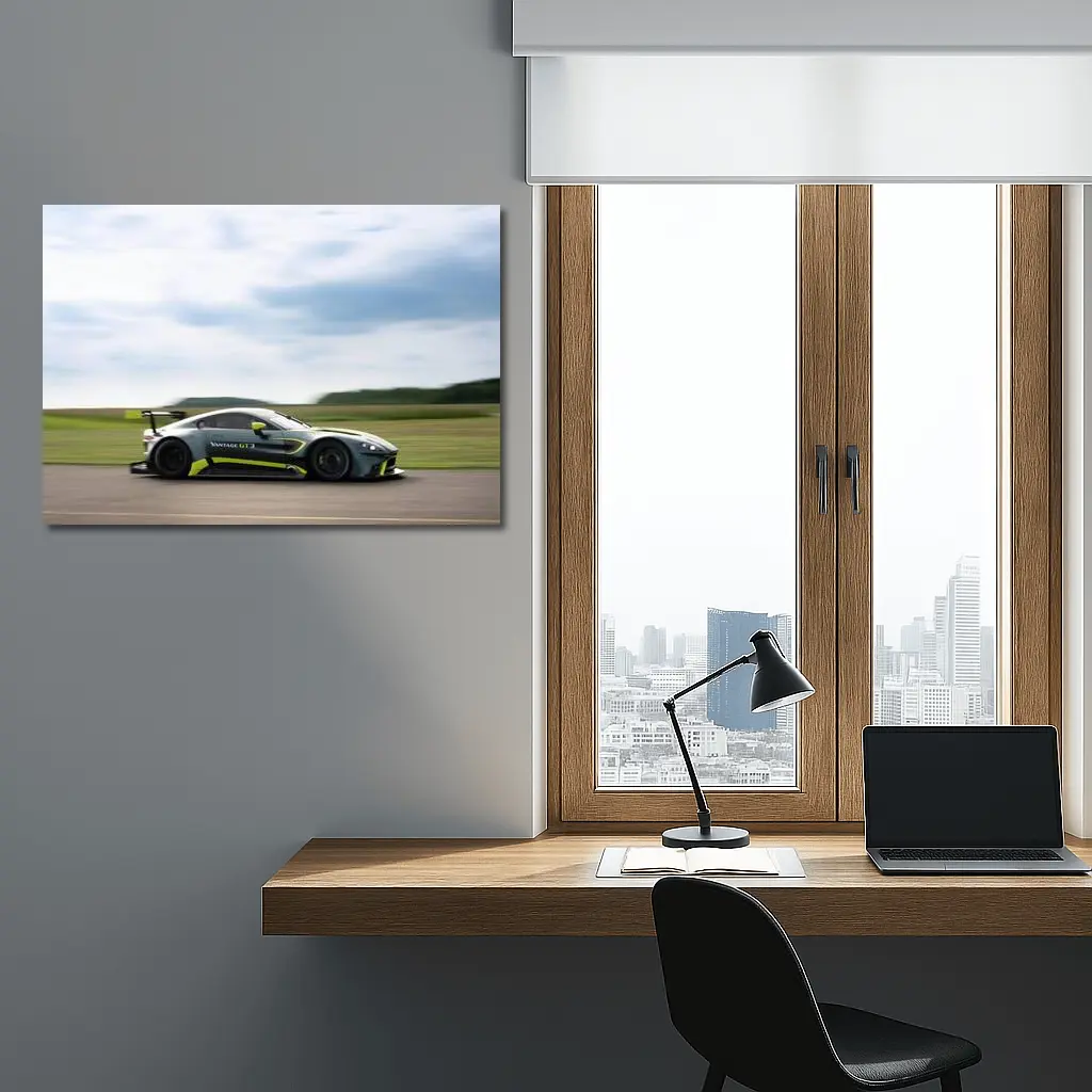 Aston Martin Vantage GT3 Racing On Track – Wall Art