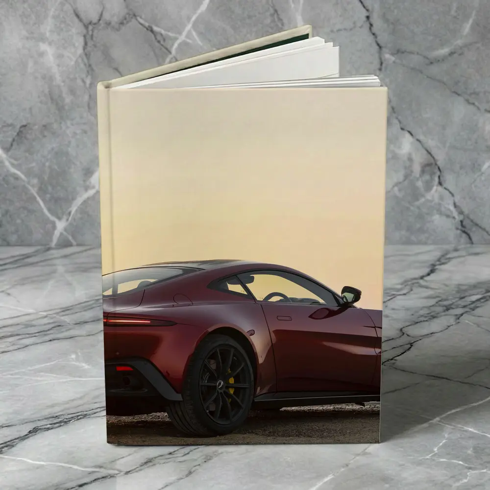 Aston Martin Vantage Red Sunset Coastal View – Notebooks