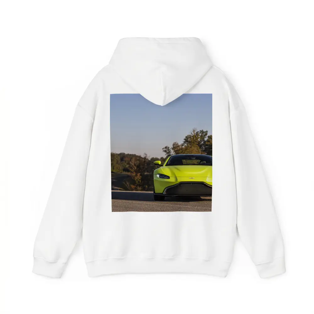 Aston Martin Vantage Lime Green Road Front – Hoodies