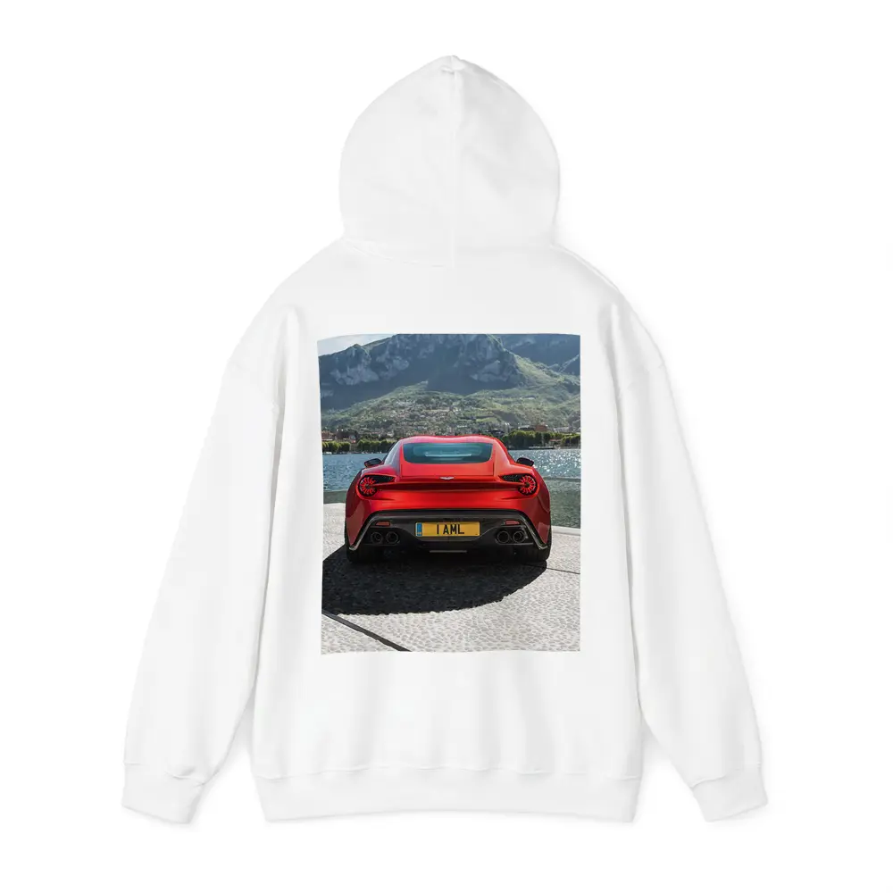 Aston Martin Vanquish Zagato Red Lakeside Mountains – Hoodies