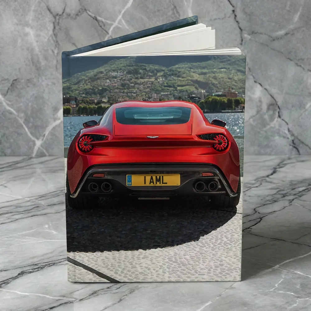 Aston Martin Vanquish Zagato Red Lakeside Mountains – Notebooks