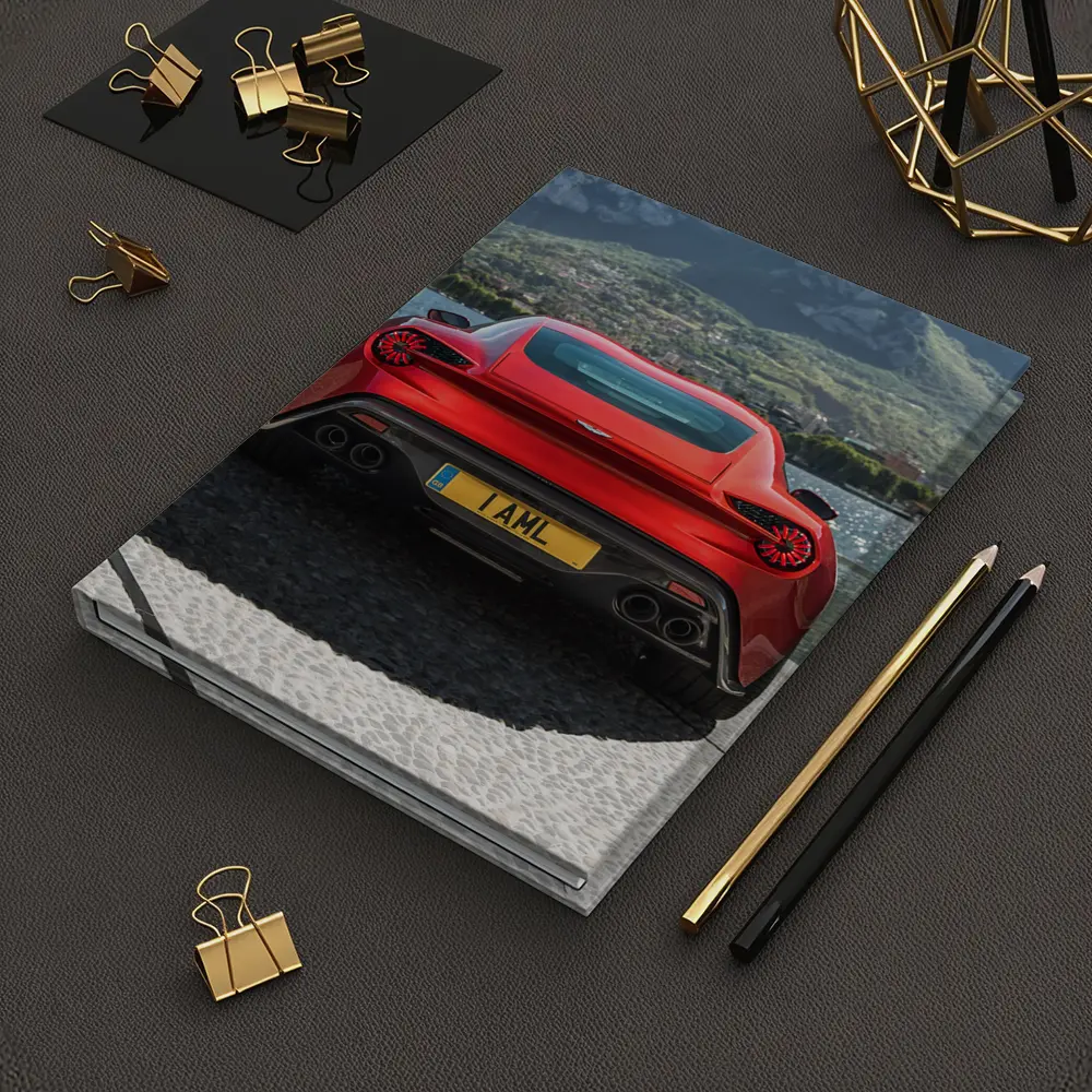 Aston Martin Vanquish Zagato Red Lakeside Mountains – Notebooks
